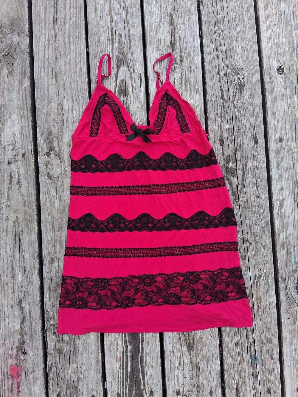 Victoria Secret Y2K Modal Lace Slip Babydoll Night Dress Large
